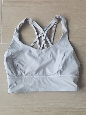 lululemon athletica Light Gray Strappy Sports Bra